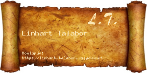 Linhart Talabor névjegykártya